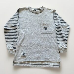 Vintage Trader Bay Shirt Mens S Striped Gray 90s 80s Streetwear Skater Rugby